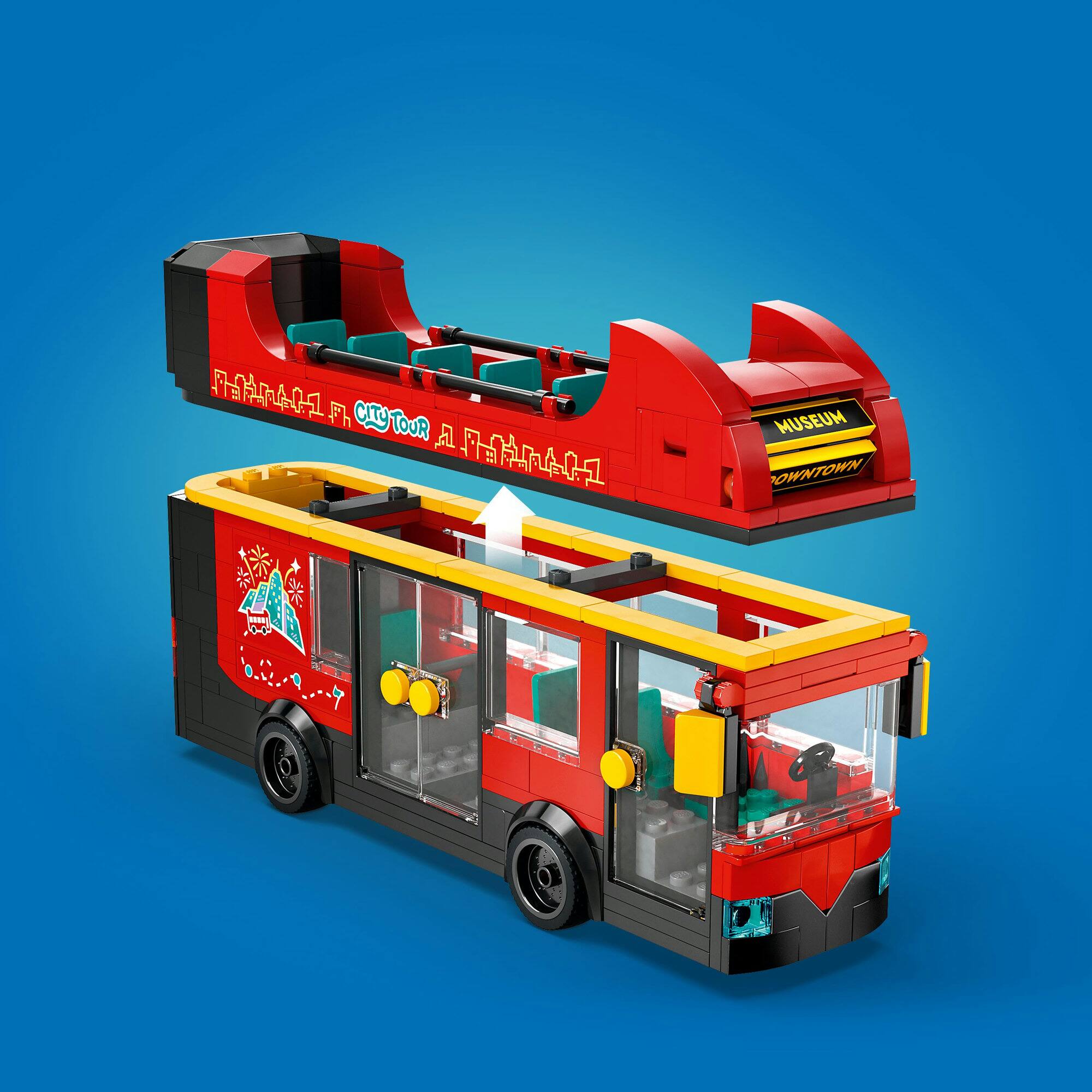 LEGO® City Red Double-Decker Sightseeing Bus Toy 60407
